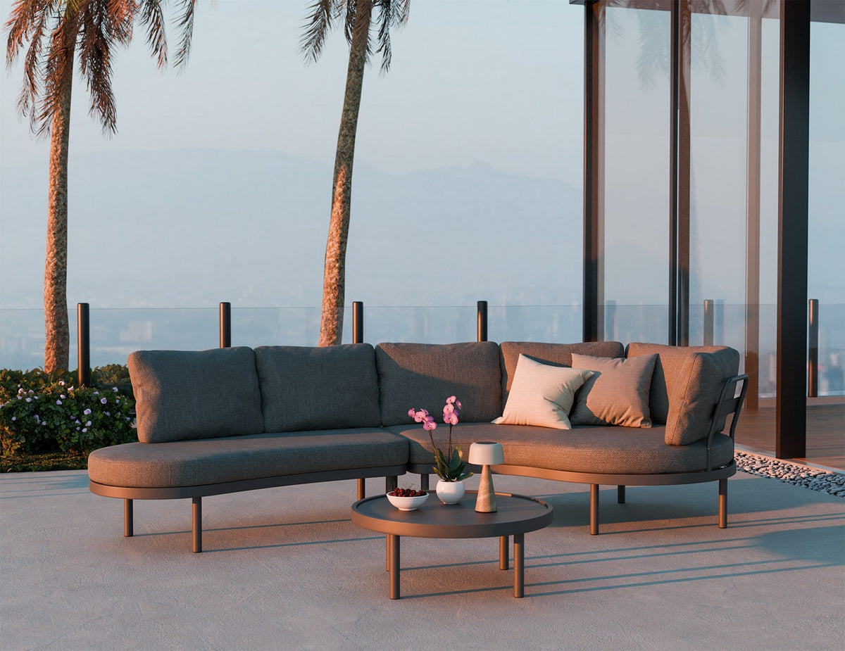 Aluna Outdoor Modular Sofa in a styled interior