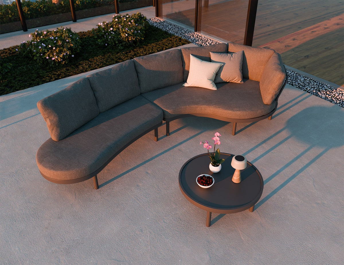 Aluna Outdoor Modular Sofa in a styled interior