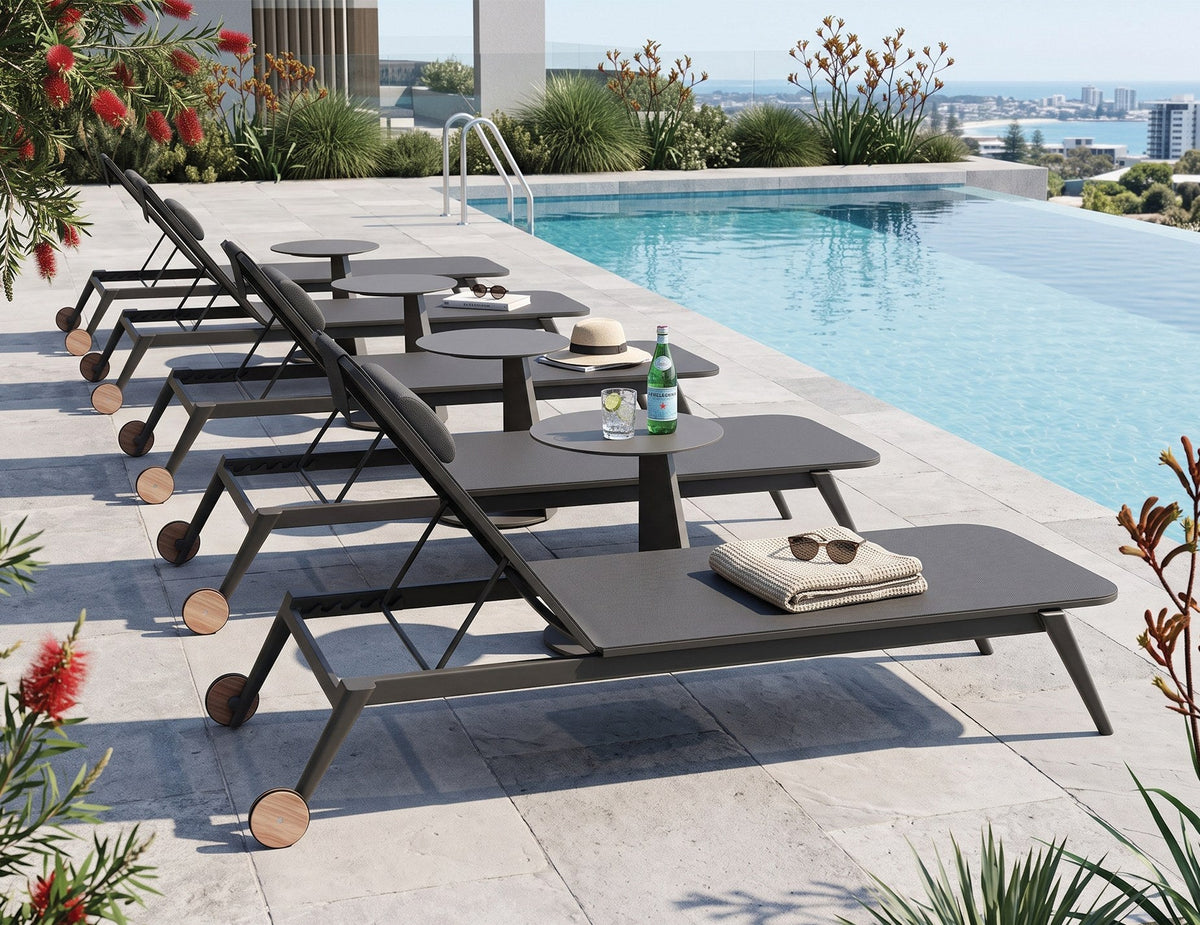 Amalfi Outdoor Sun Lounge in a styled interior