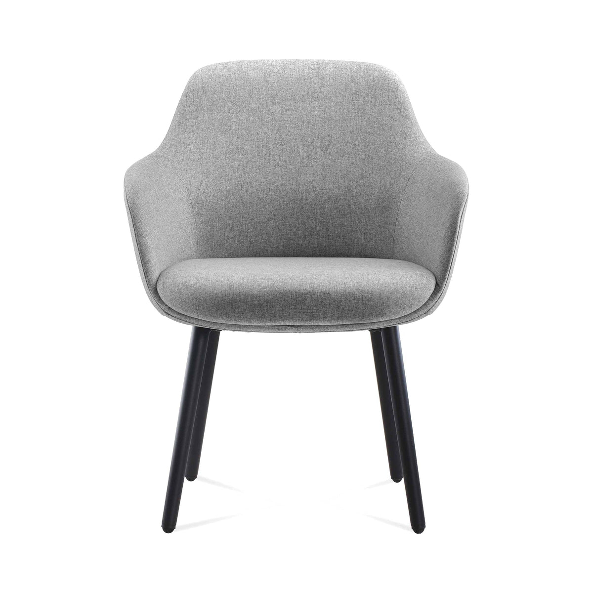 Aspen tub chair in Light Grey on four legs