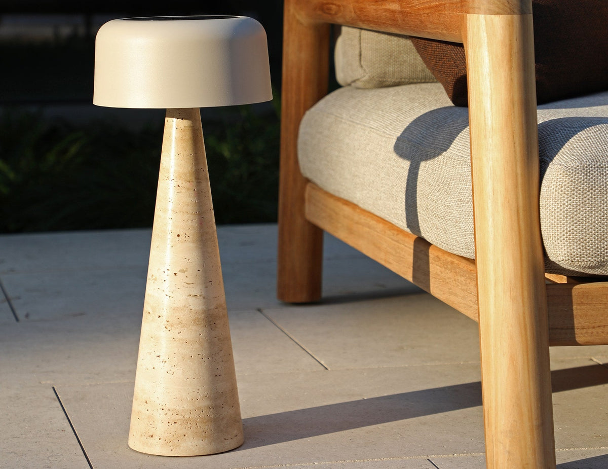 Aura Solar Lamp in a styled interior