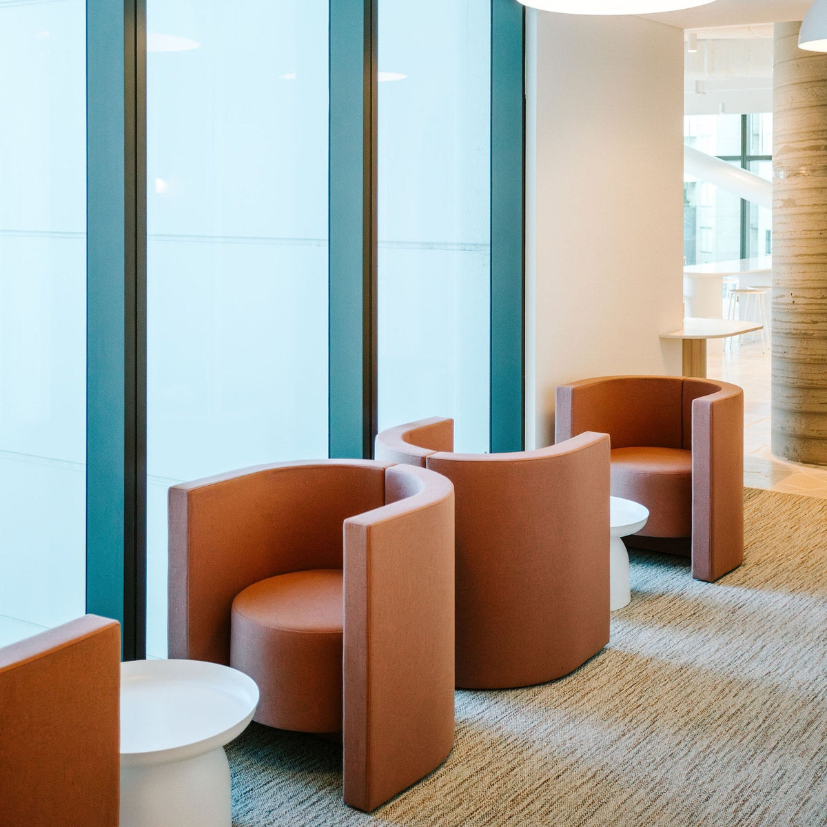 BASE focus booths in an office