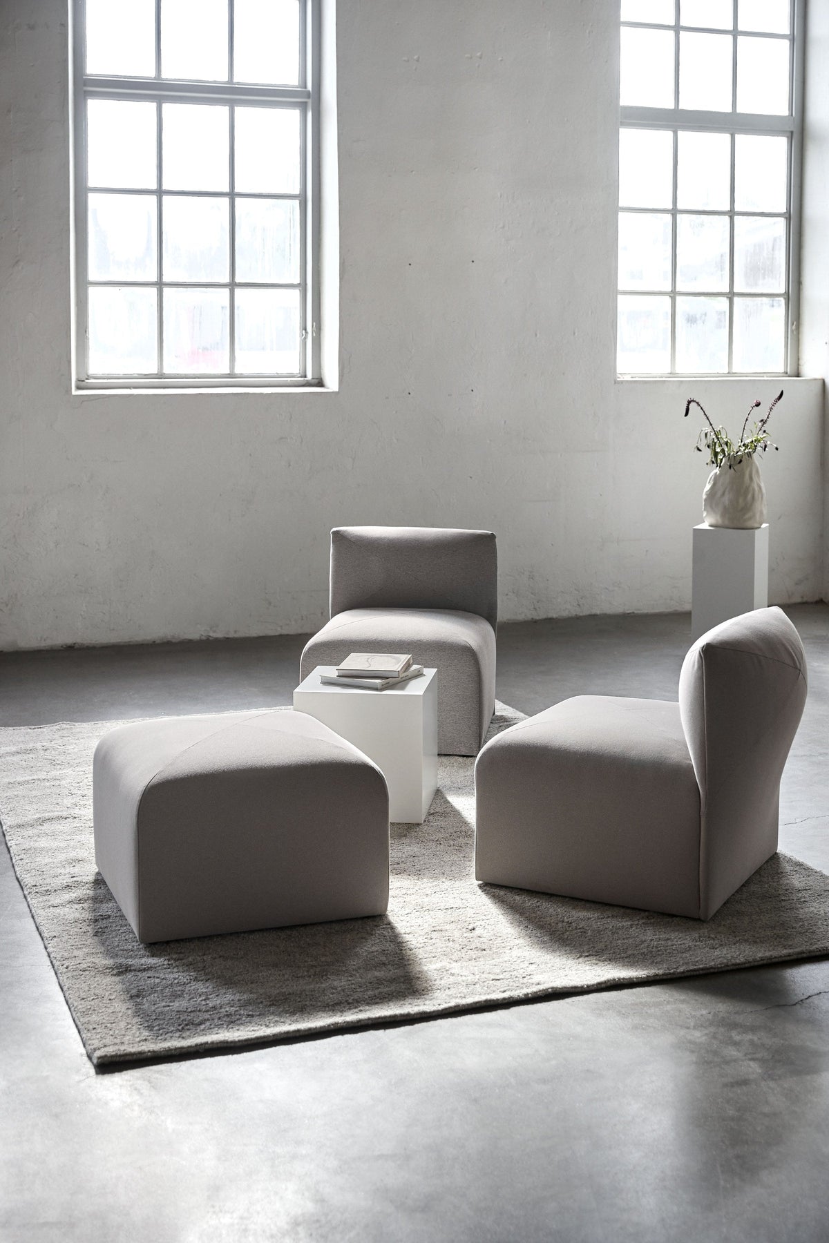 Blob Mini modules in a styled interior