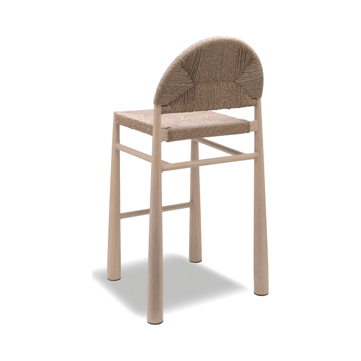 Calete outdoor bar stool, three-quarter view from the other side