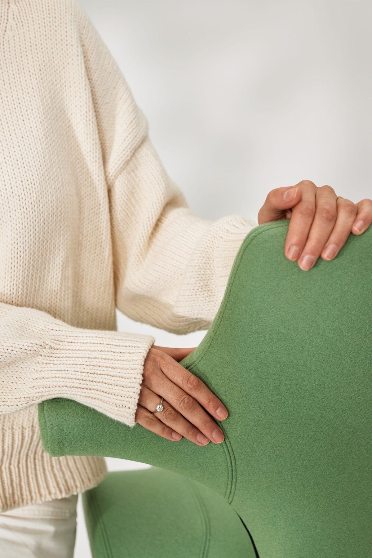 Detail of the HÅG Capisco 8106 upholstered backrest