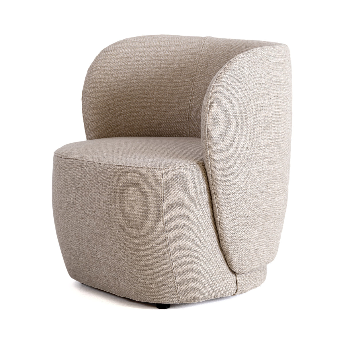 Cap armchair, three-quarter view