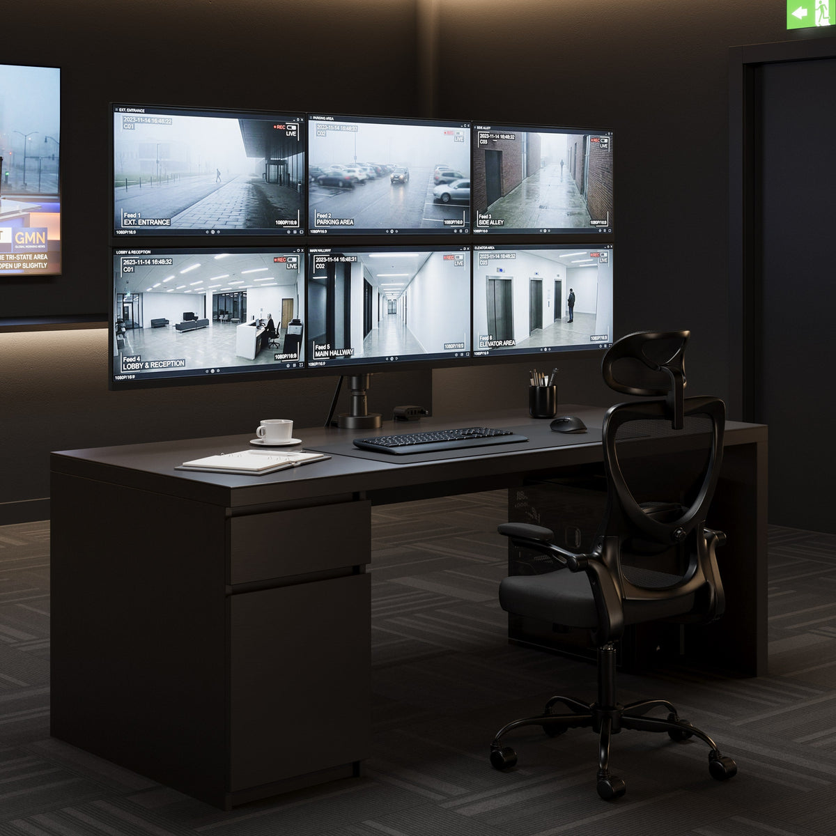 cbs-flo-modular-monitor-arm in a styled interior