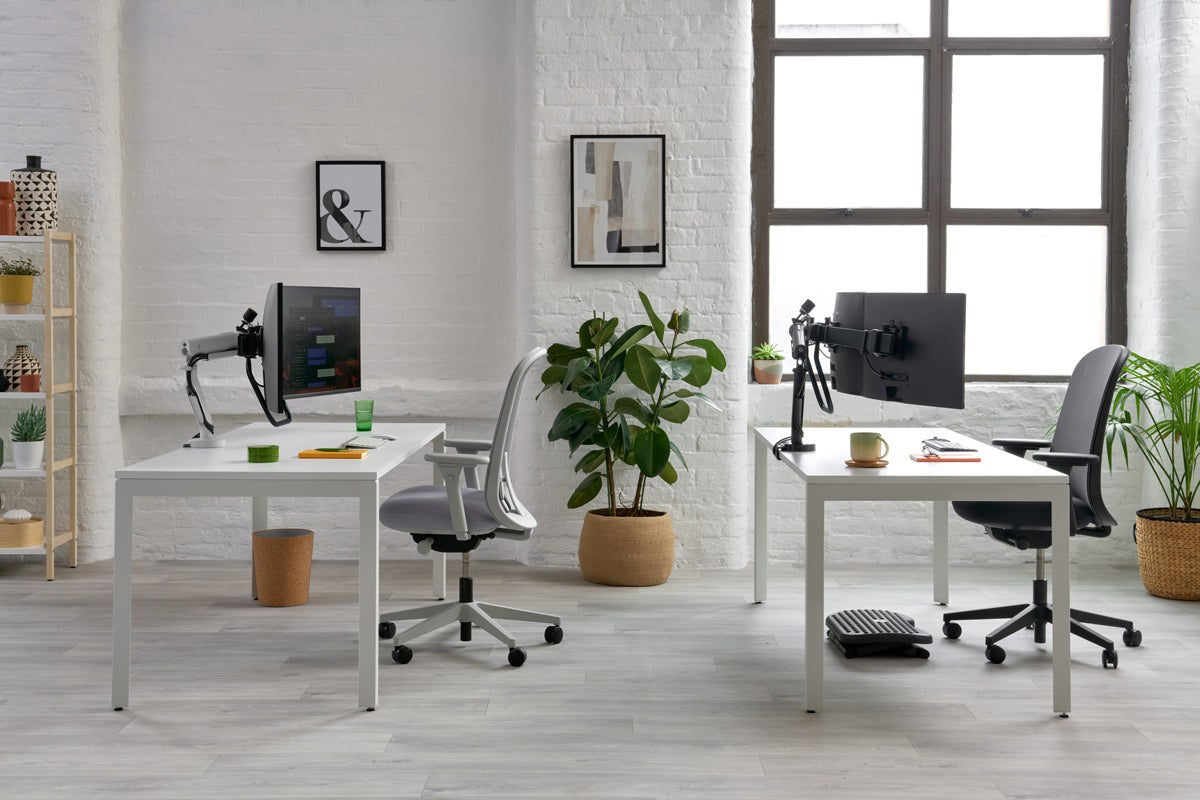 cbs-flo-x-multi-monitor-arm in a styled interior