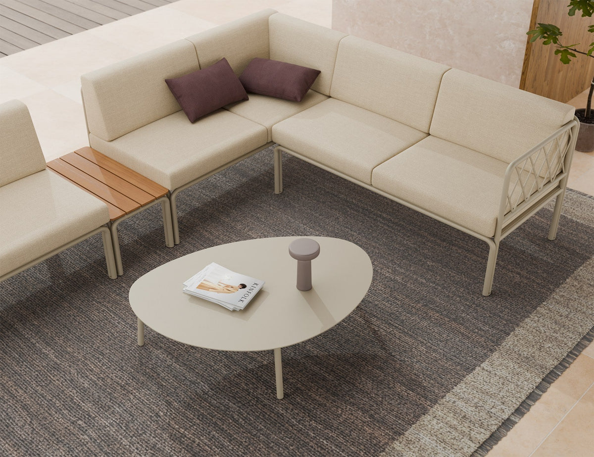 Cetara Outdoor Coffee Table in a styled interior