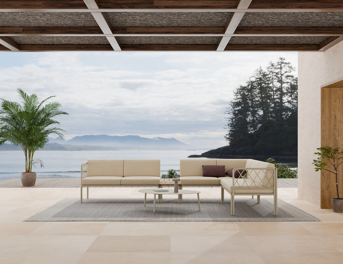 Cetara Outdoor Coffee Table in a styled interior