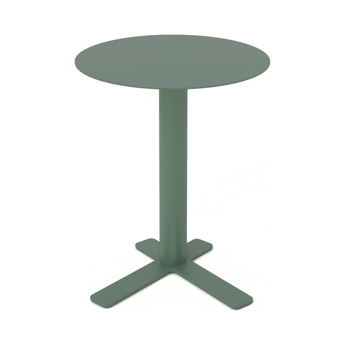 Chicken Foot base in sage green with a round green top
