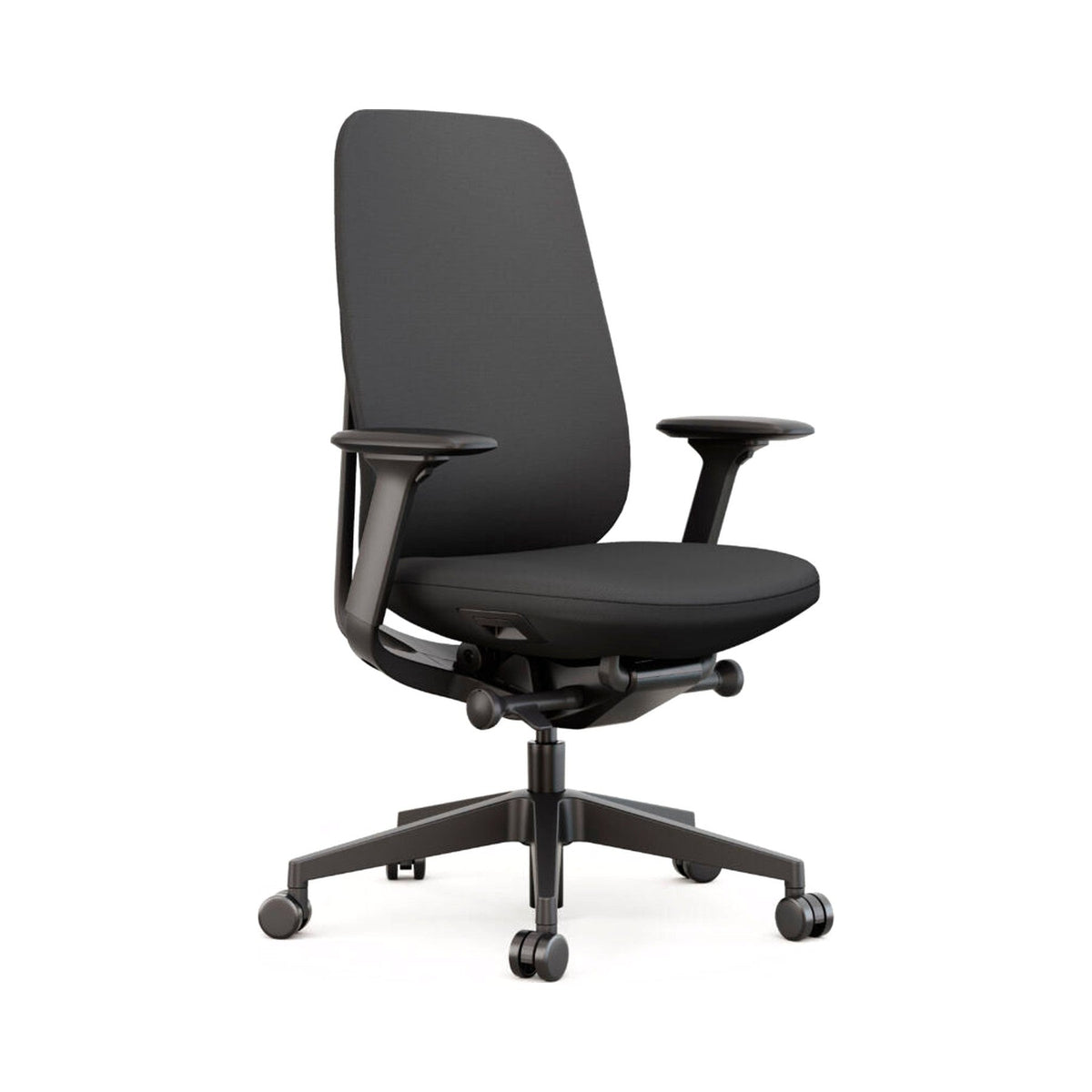 Coast Task Chair in black, three-quarter view
