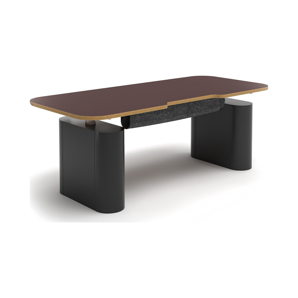 COLUMN h/a Desk in black, three-quarter view
