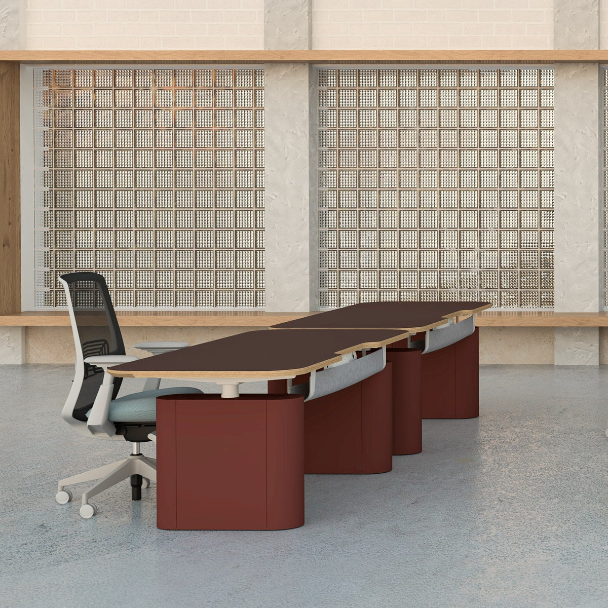 COLUMN h/a desks in a workplace