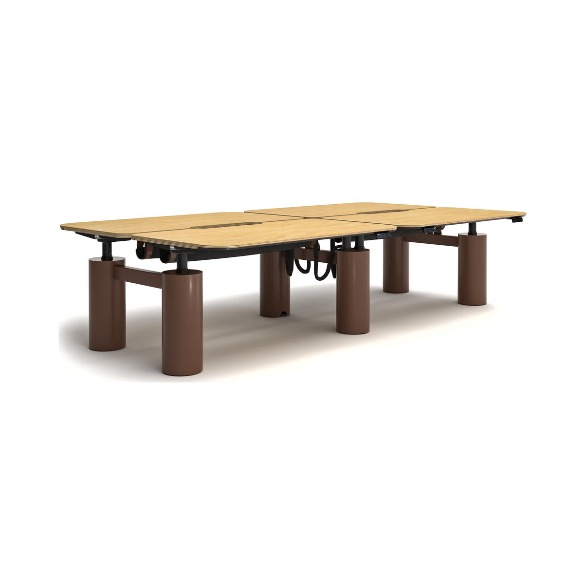 COLUMN h/a workstation cluster in timber finish