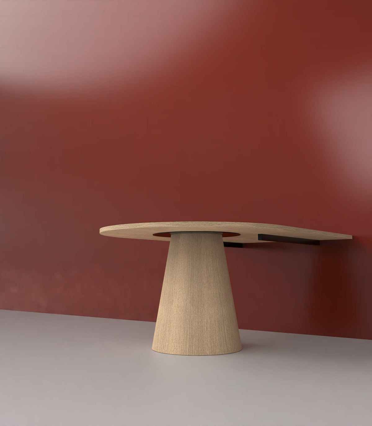 Cone Table Base in a styled interior