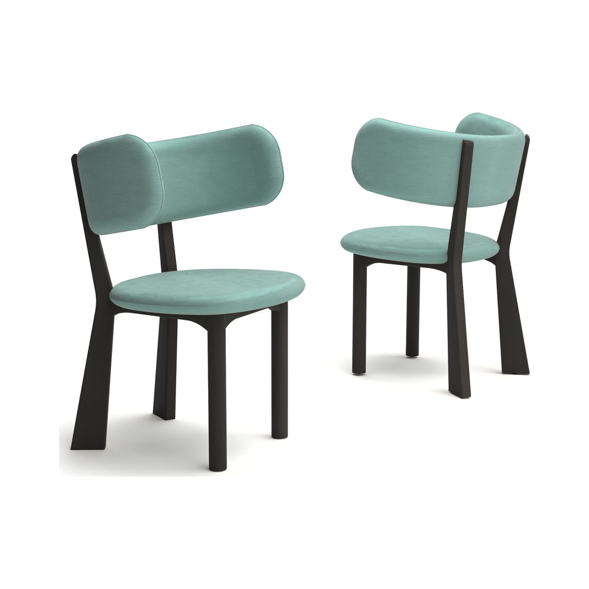 Pair of COOKIE Chairs in teal