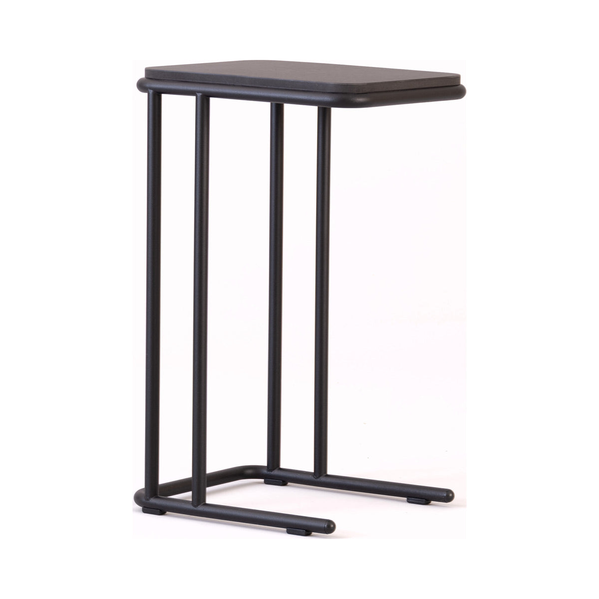 Cosmo Laptop Table in black, three-quarter view