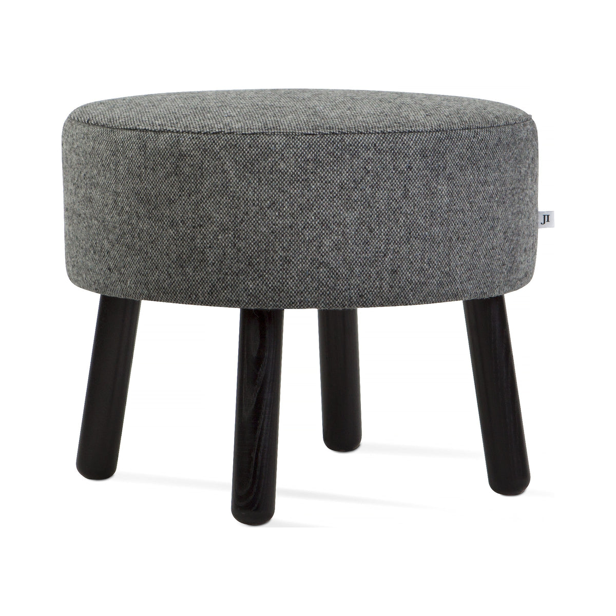 Cute Pouf in grey Tweed