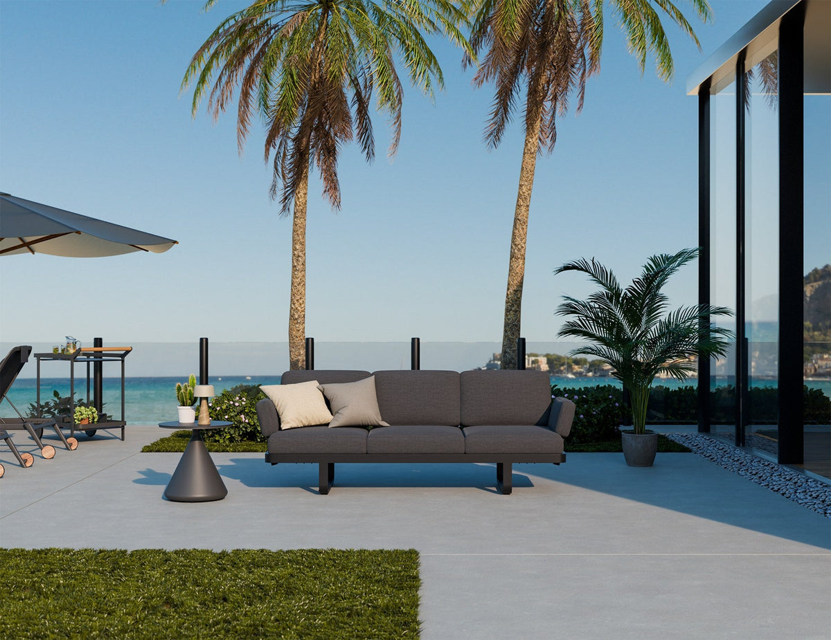 Delmar Outdoor Modular Sofa in a styled interior