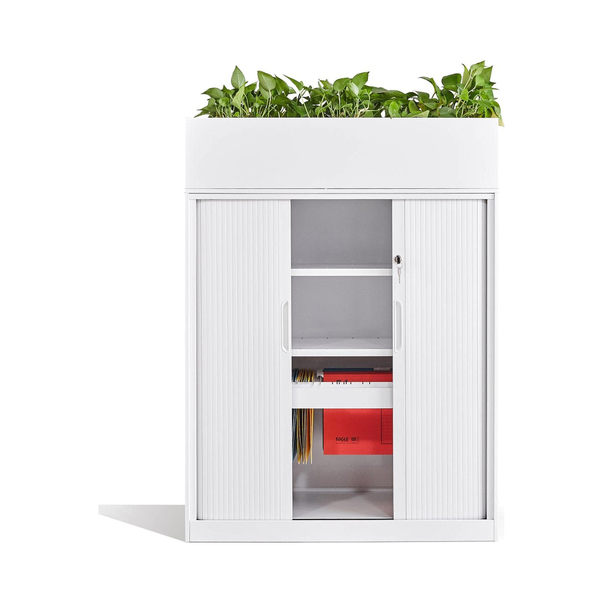 DT Tambour Cabinet with planter top