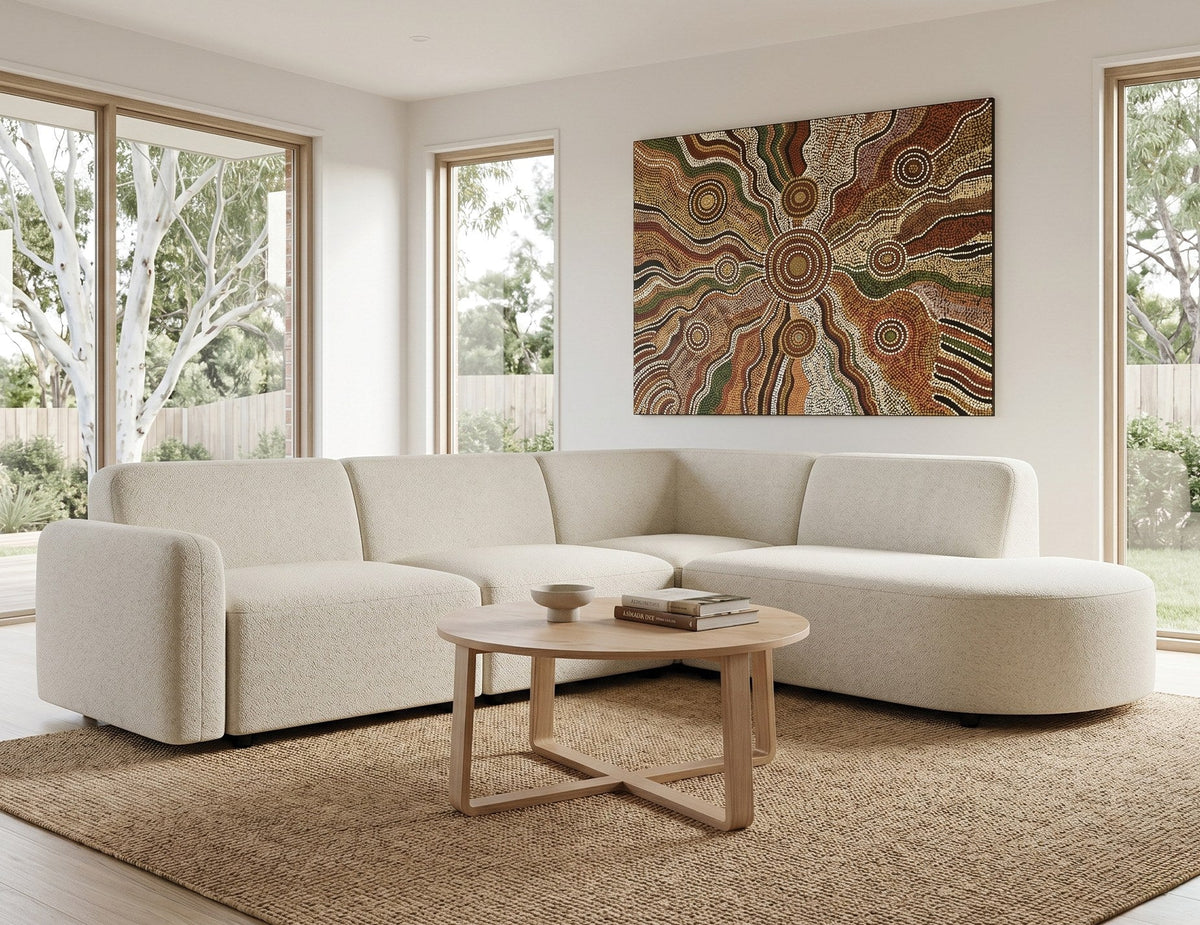 Eddy Round Coffee Table in a styled interior