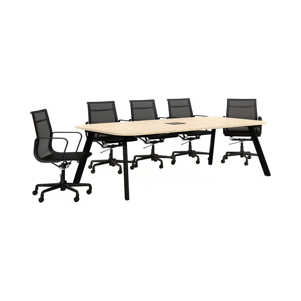 Envy meeting table with black legs