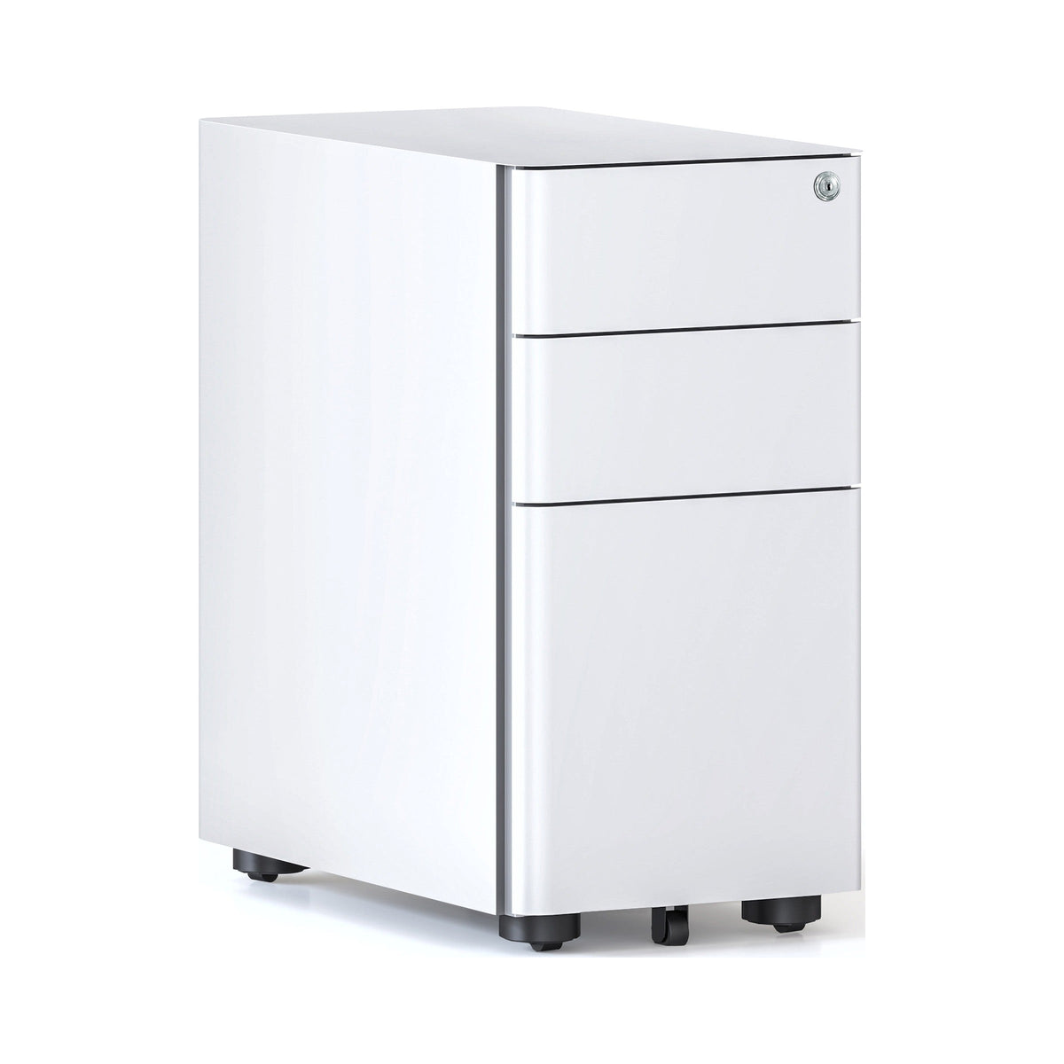 Eternity Slimline Mobile Pedestal in white
