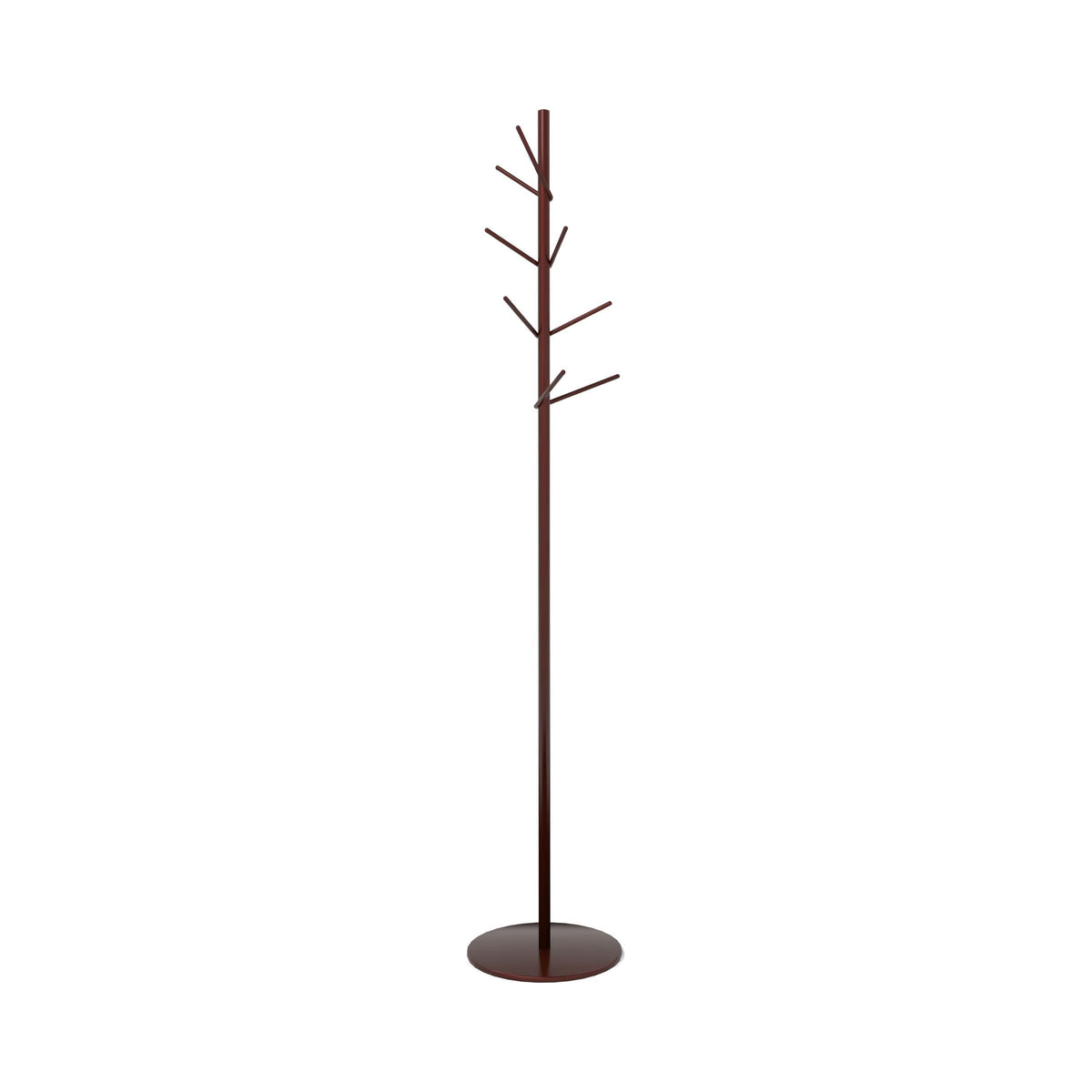 Garment hat stand in deep red