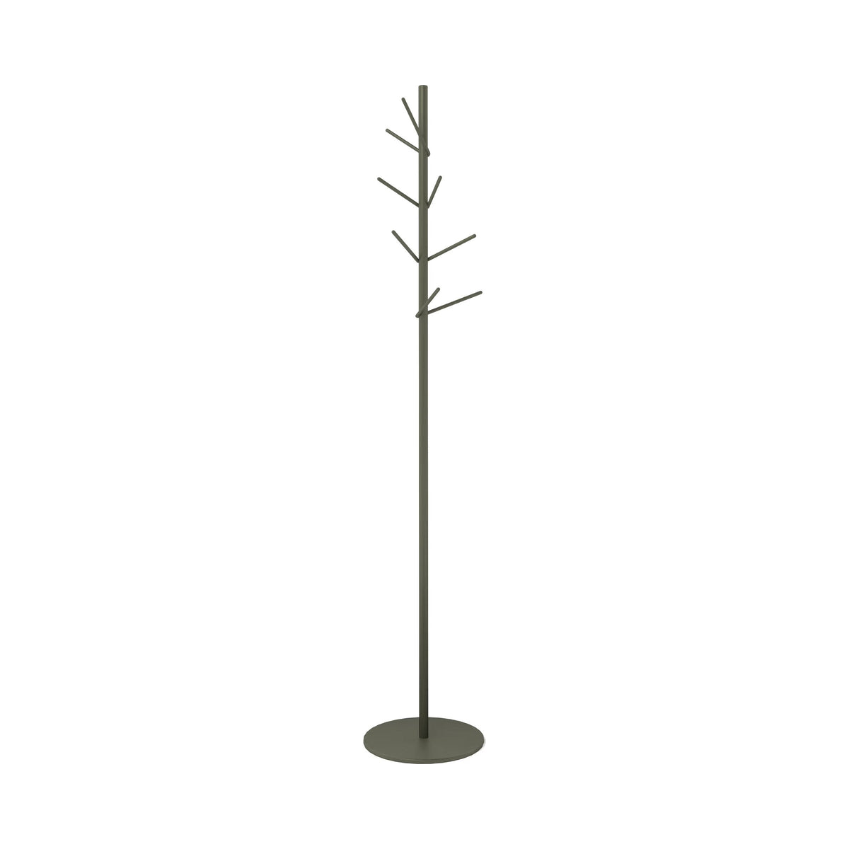 Garment hat stand in olive green