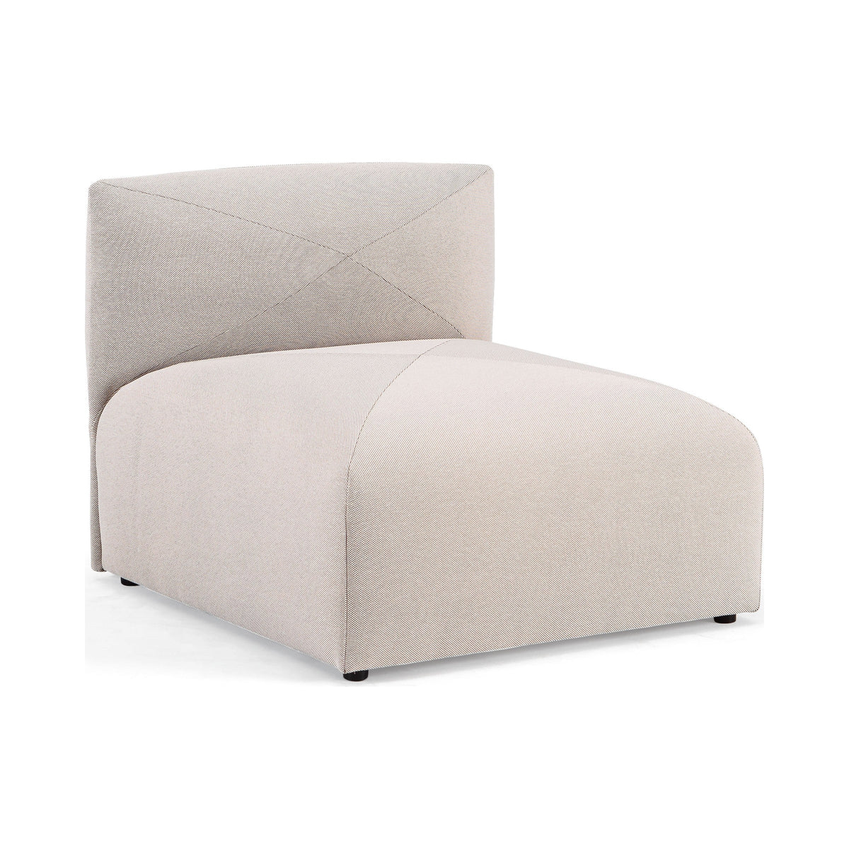 Blob Lounge 1-seat module in blush, three-quarter view