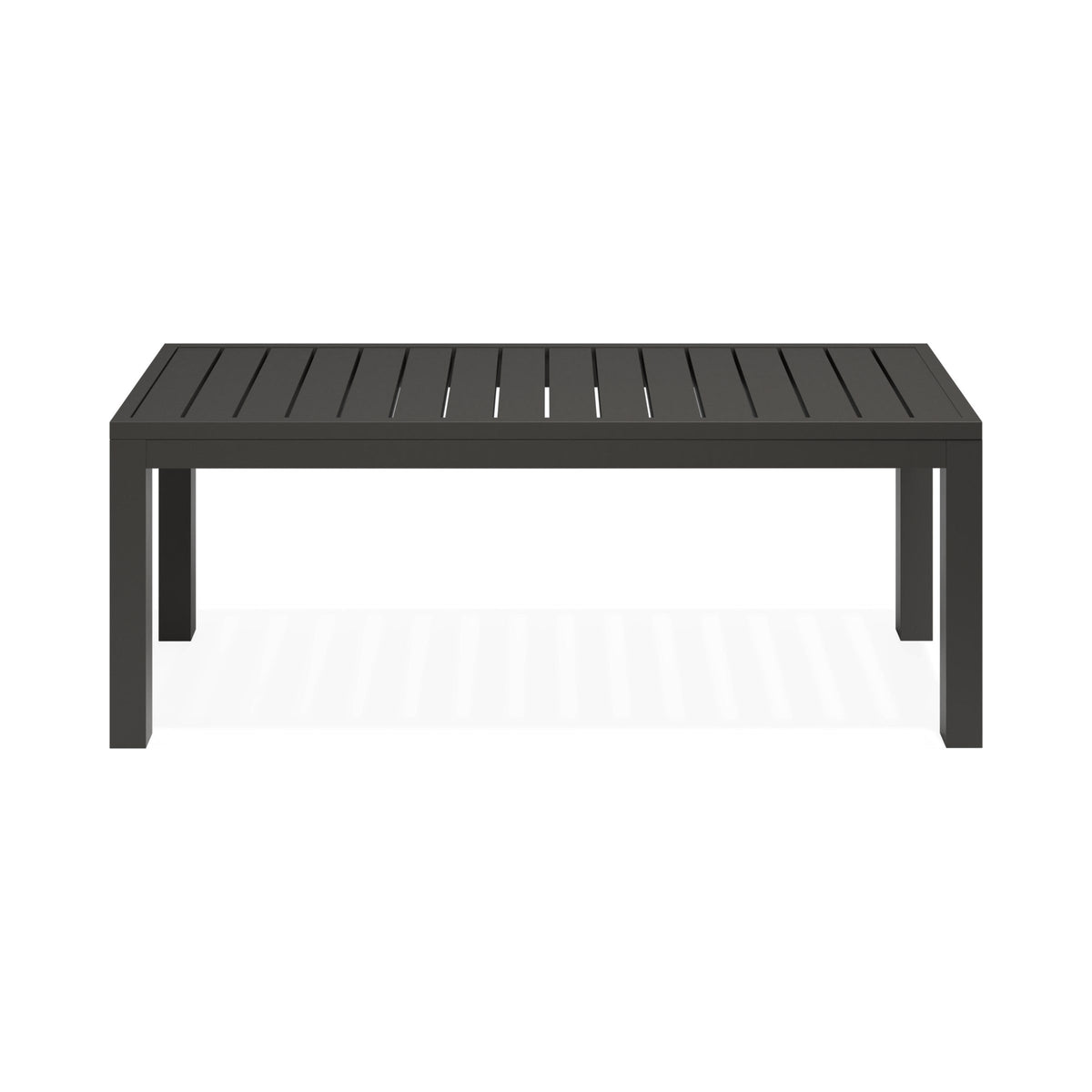 Halki 1200 mm bench seat in charcoal, front view