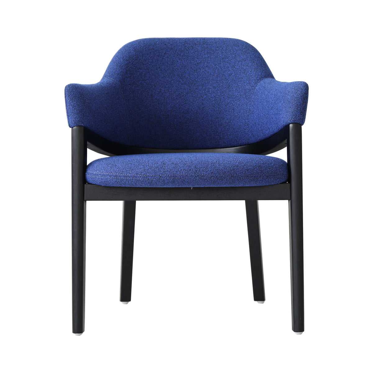 Hug Chair in blue fabric, front view