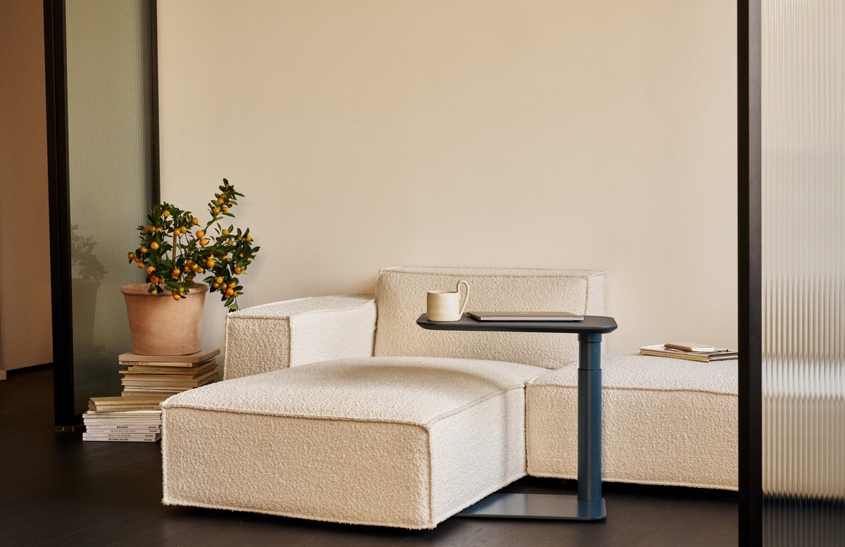 Float Micro tables beside a bench