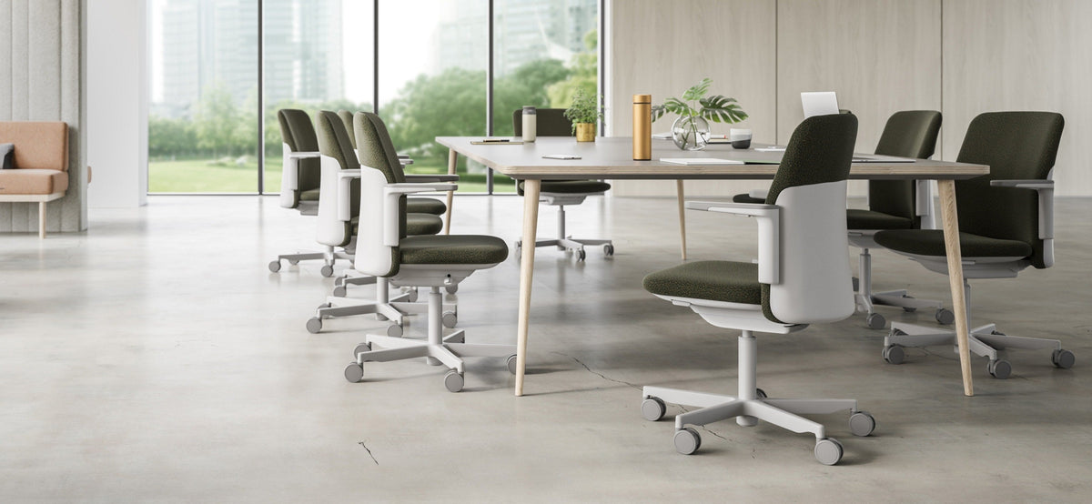 Path task chairs in a meeting room