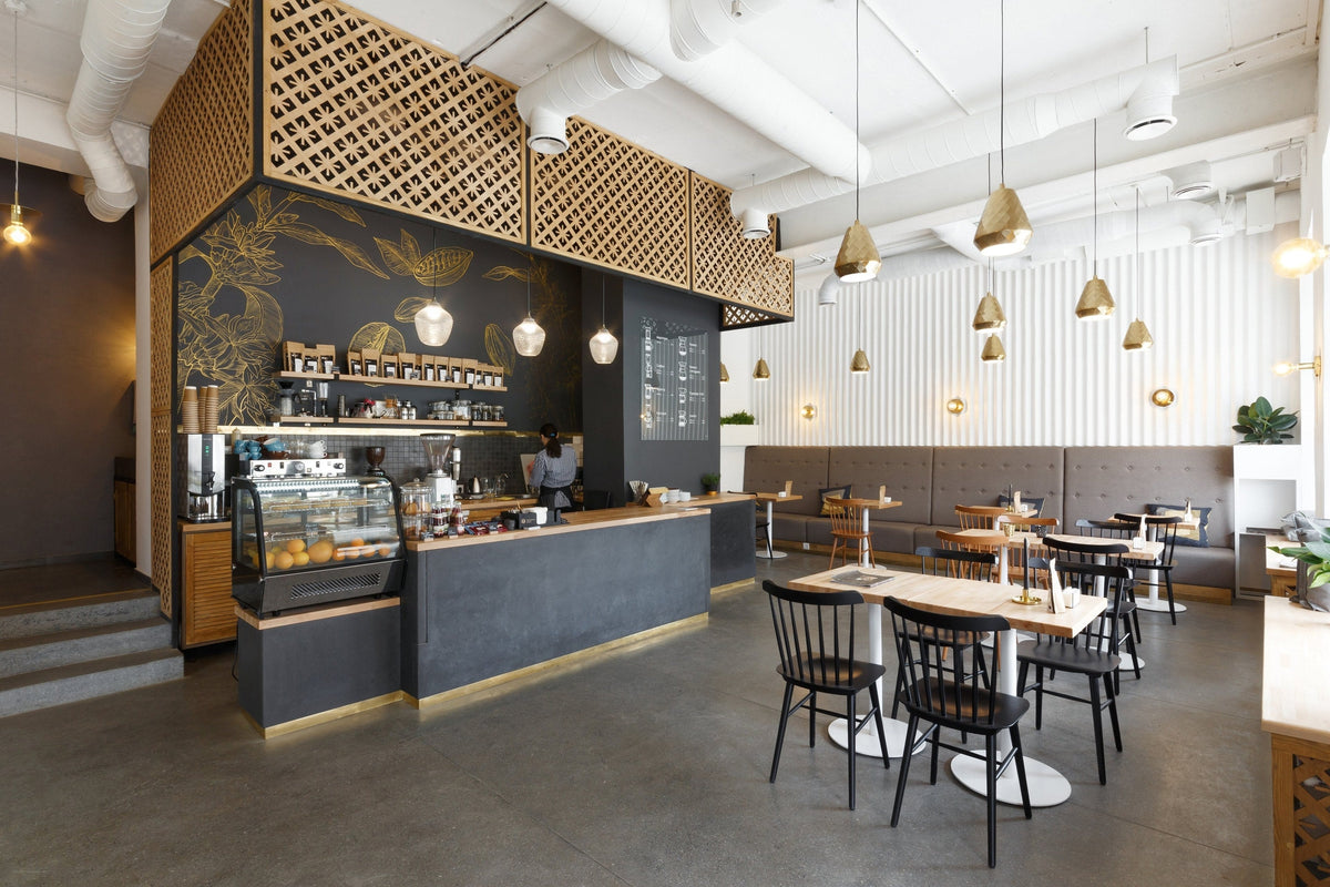 TON Ironica chairs in a cafe interior