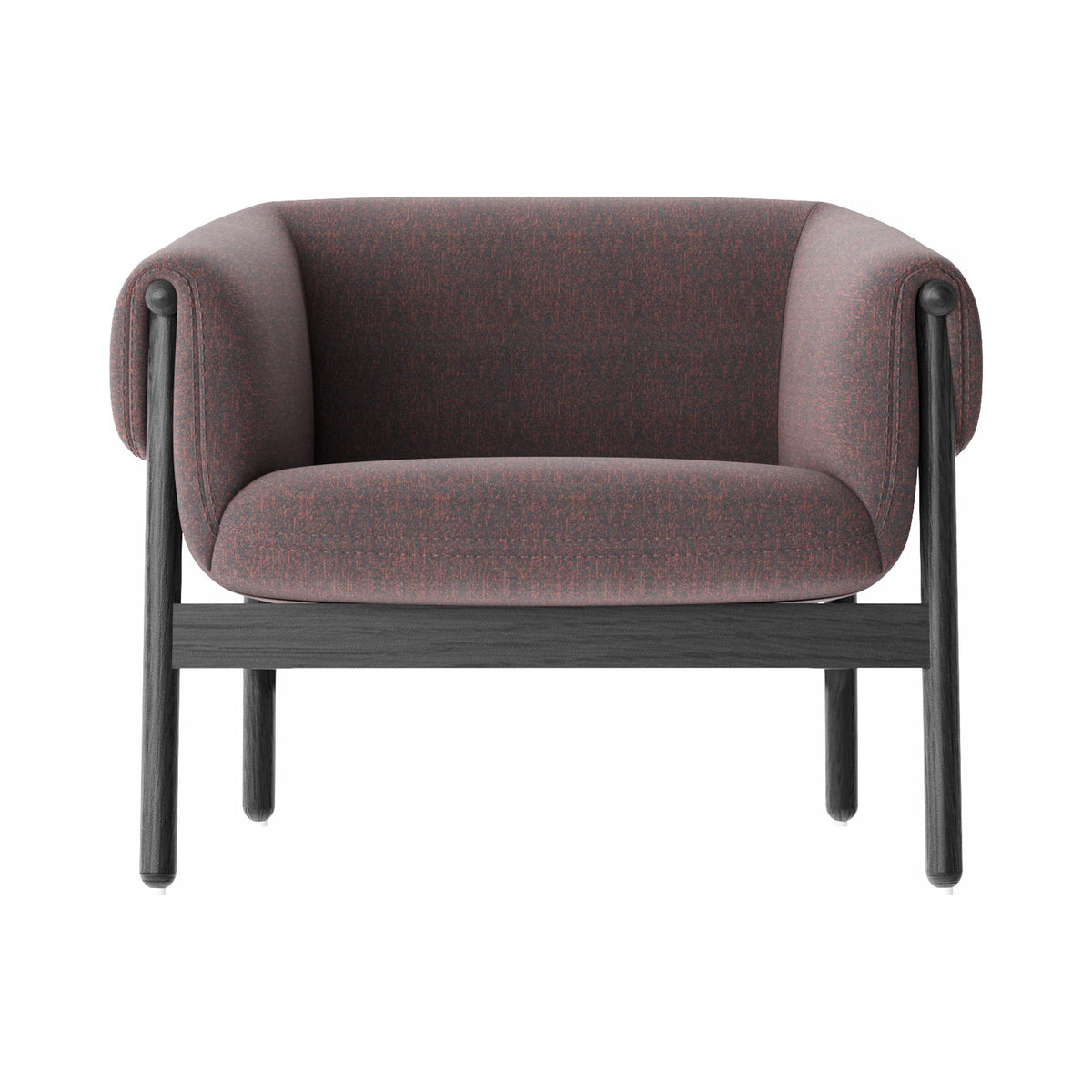 Jellyfish Armchair in mauve fabric, front view