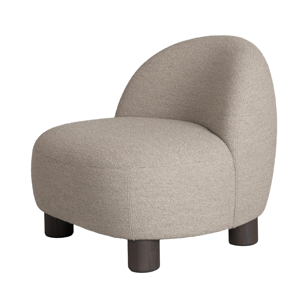 Karla Easy Chair in Barnum hemp, three-quarter view