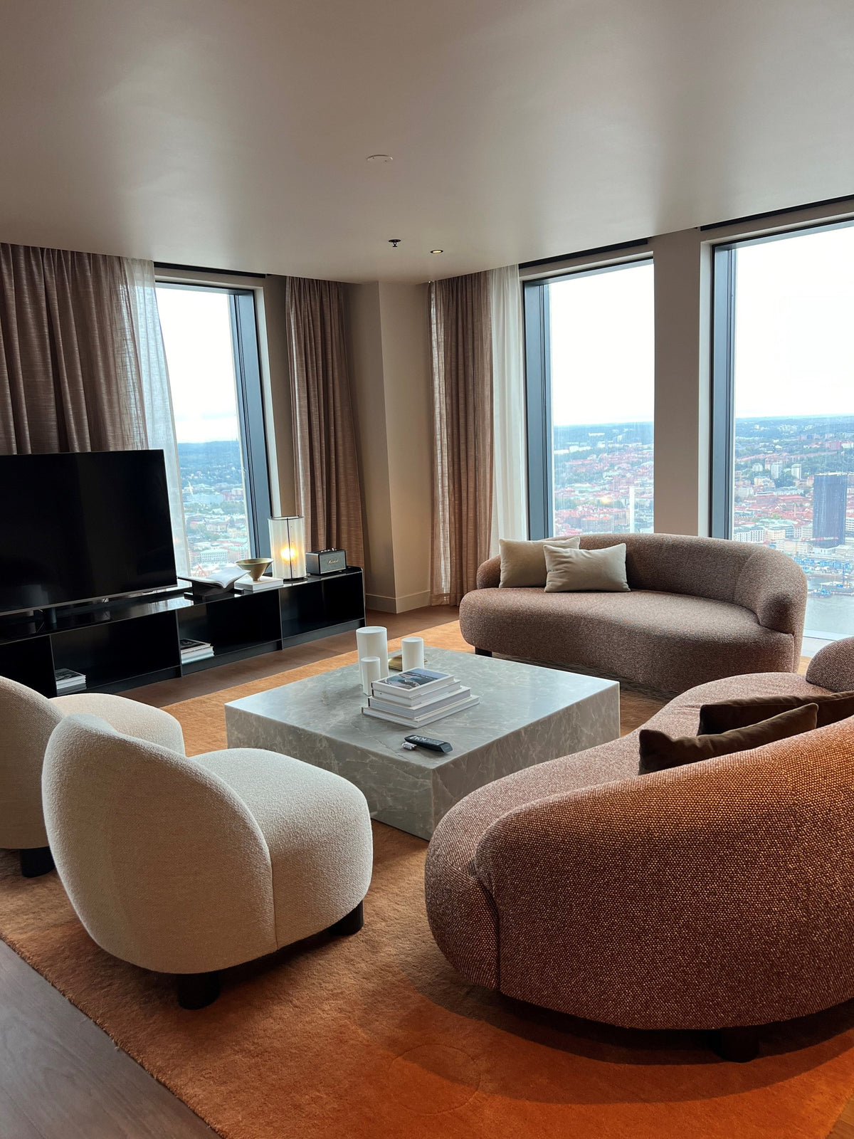 Karla Easy Chair in a hotel suite