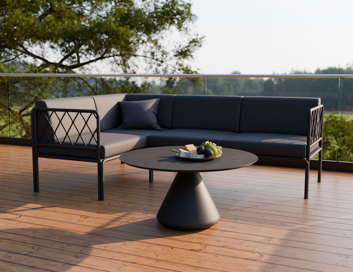 Kora Outdoor Coffee Table in a styled interior