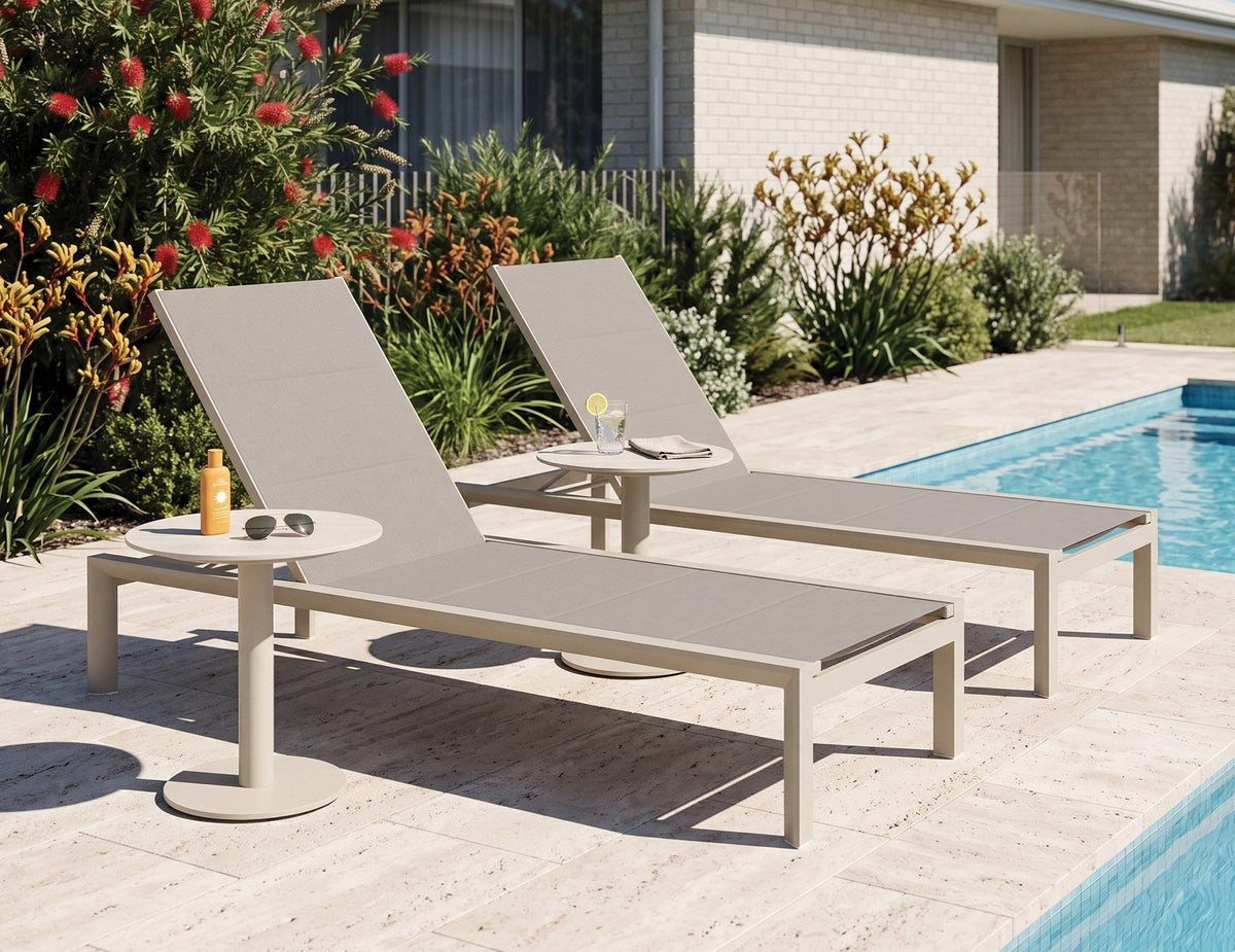 Loma Outdoor Side Table in a styled interior