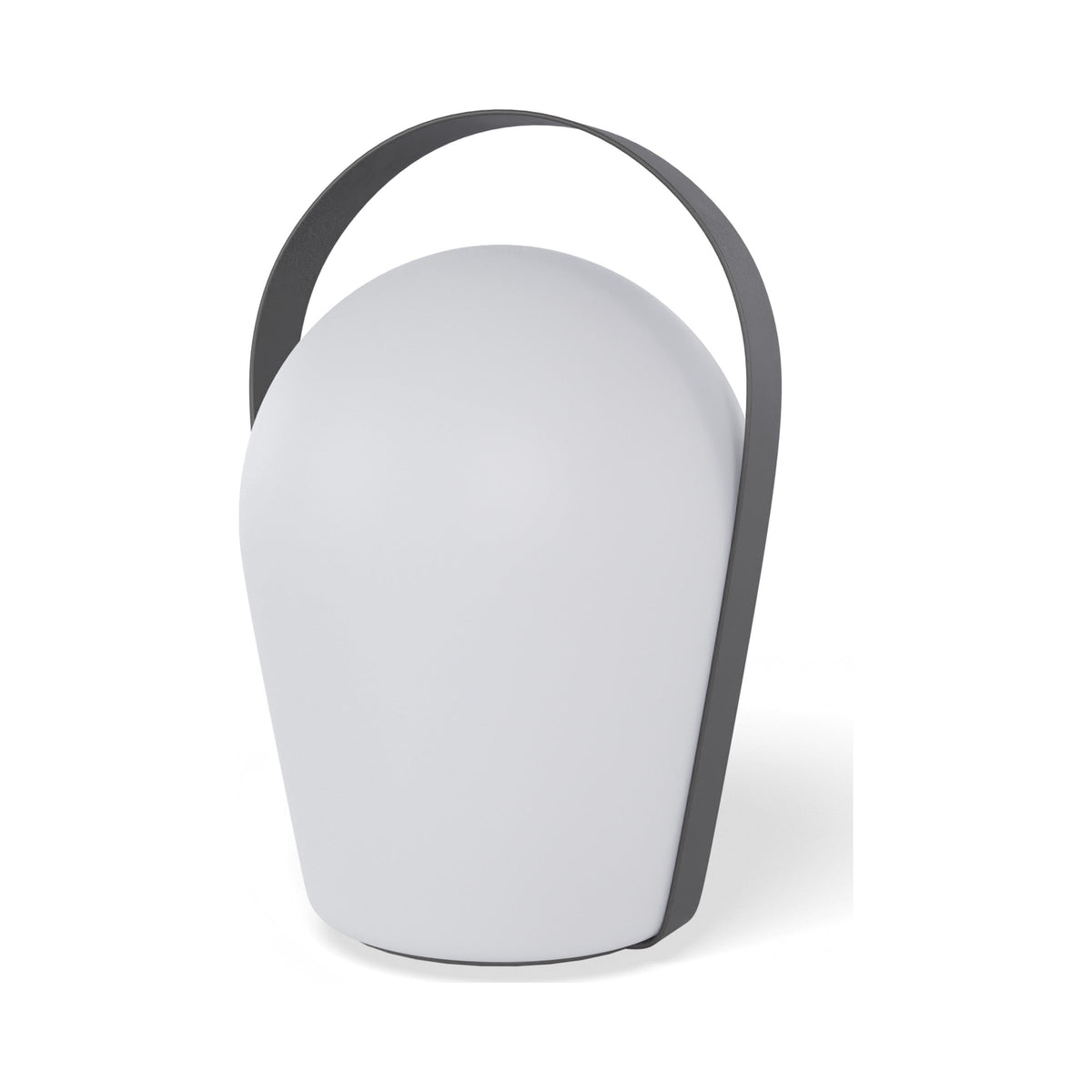 Lume portable lamp with anthracite handle, side view