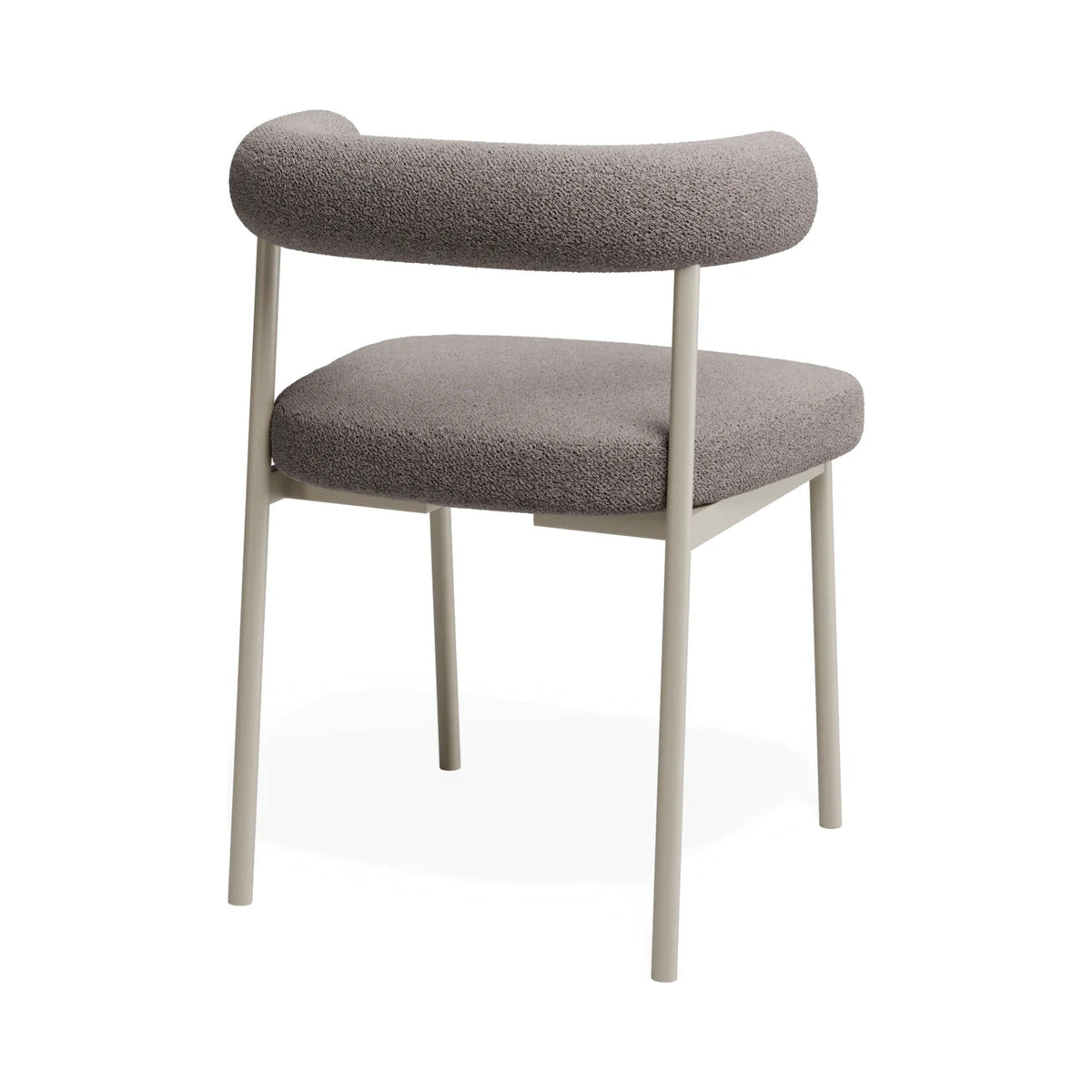 Marlowe Dining Chair in Oyster Grey, rear three-quarter view