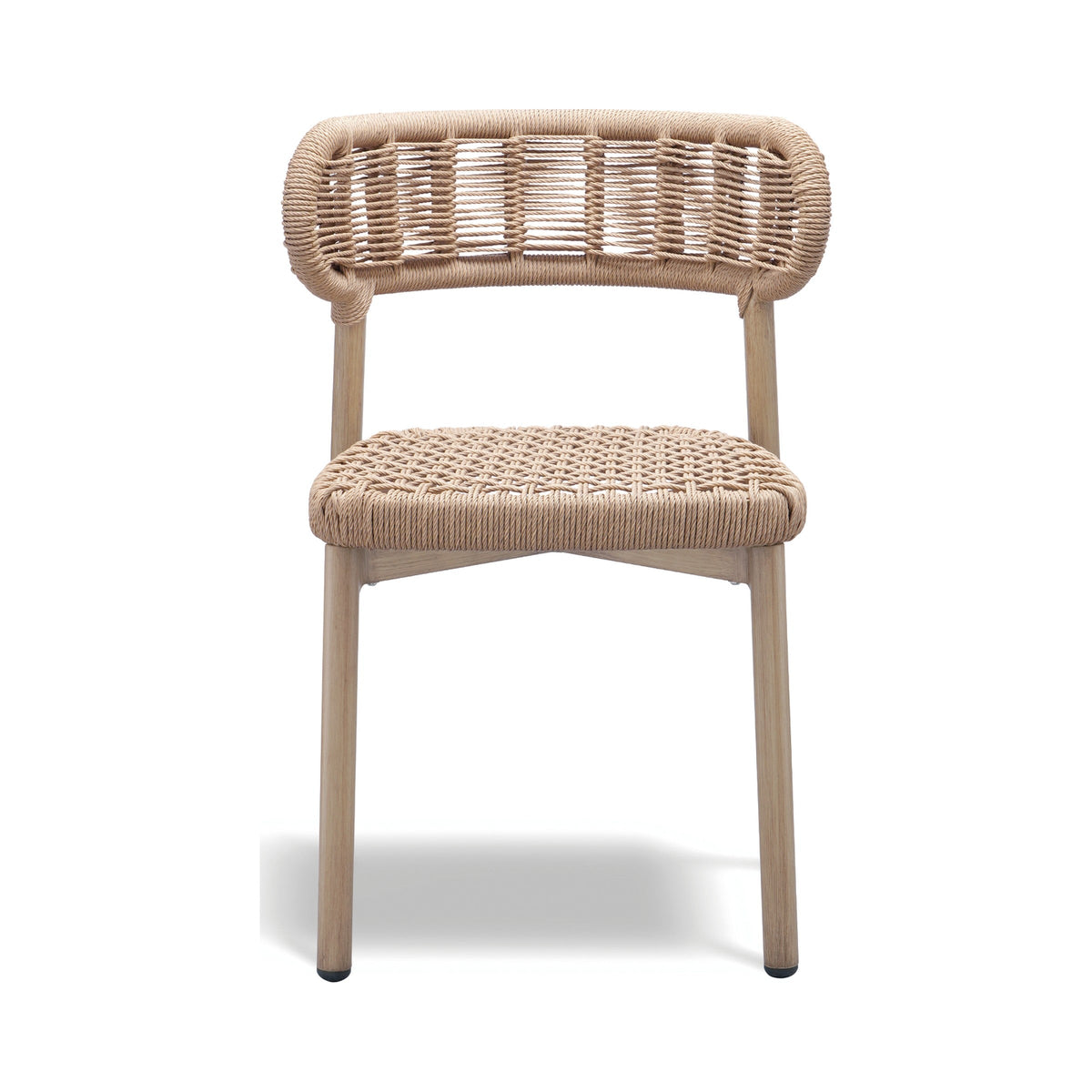 Maya outdoor dining chair, front view