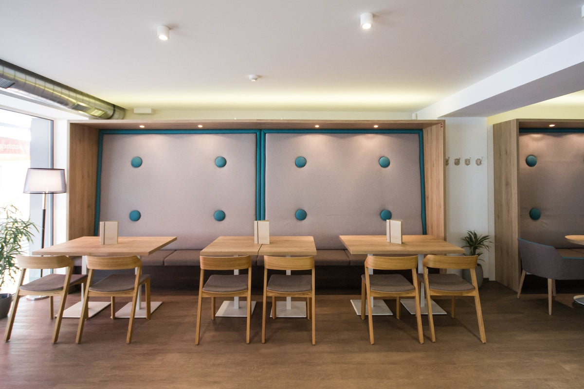 TON Merano chairs in a cafe interior