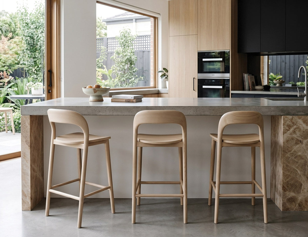 Mia Bar Stool in a styled interior