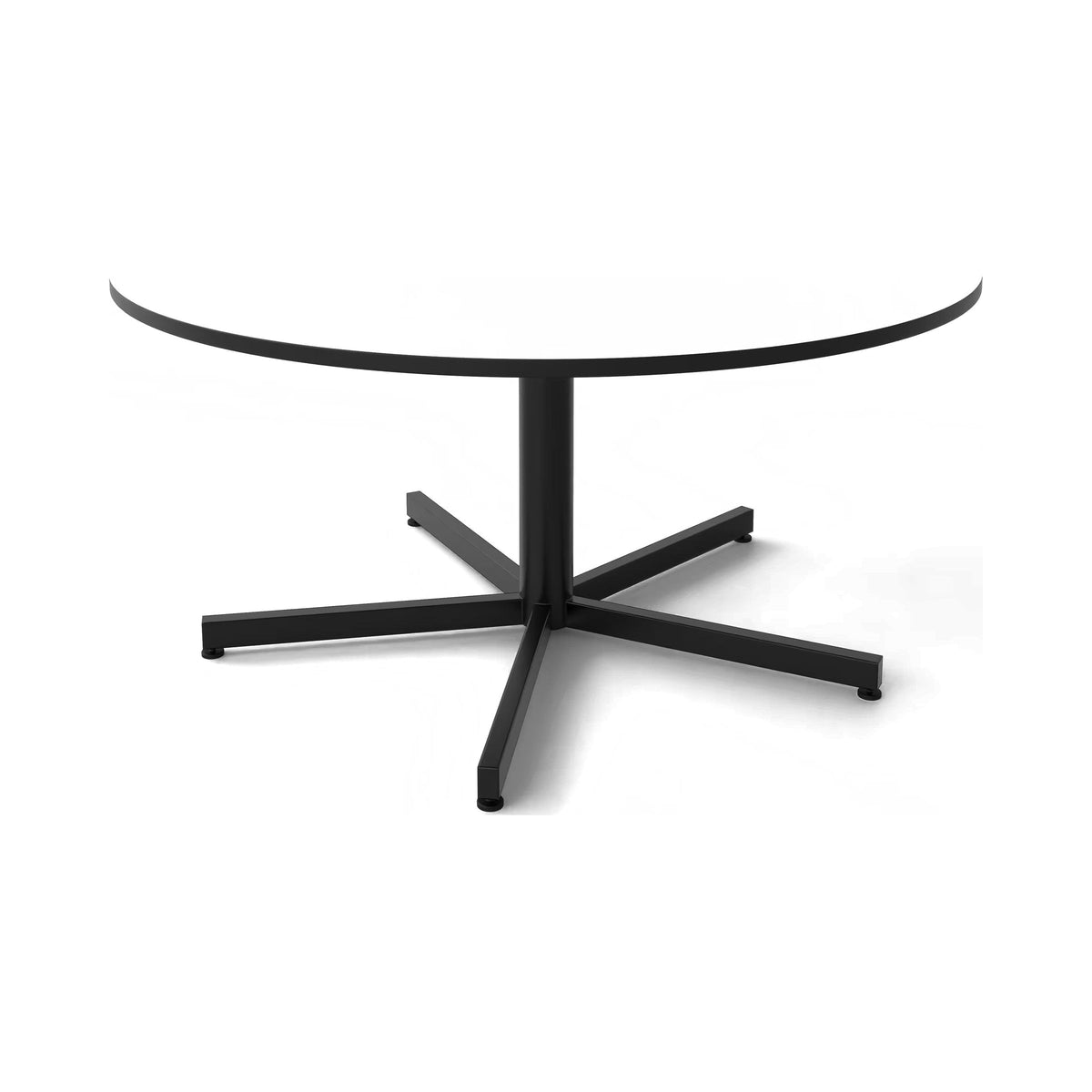Mia 5-way frame in black with a round white top