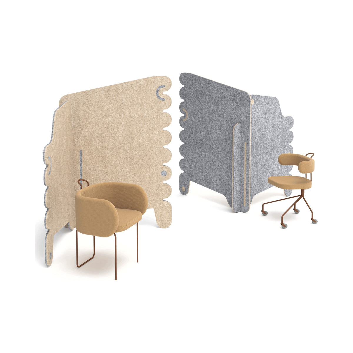 Mr SCREEN dividers in beige and grey