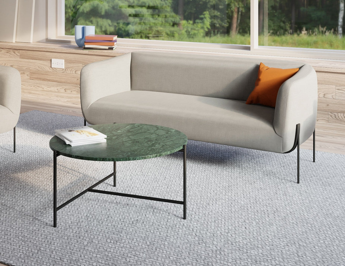Nexus Marble Coffee Table in a styled interior