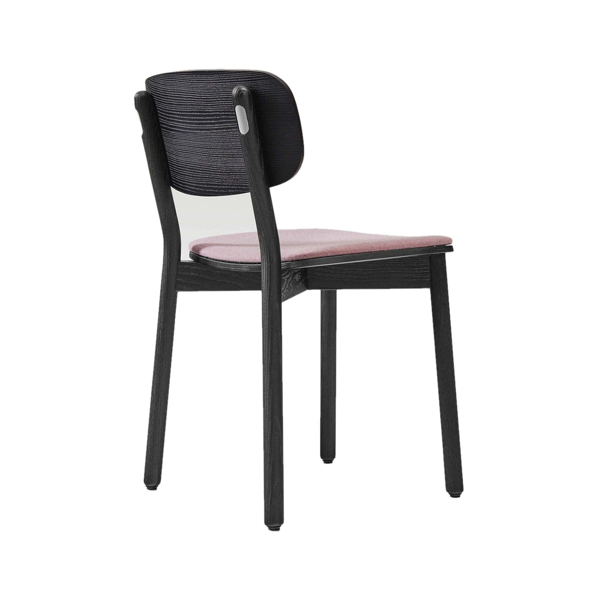 Okidoki Chair in black with a pink pad